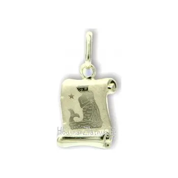 Souprava šperků zlatý přívěsek znamení vodnáře 30.10.014