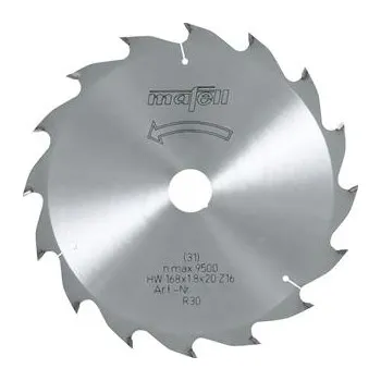 Pilový kotouč Mafell Pilový kotouč-HM, 168 x 1,2/1,8 x 20 mm, Z 16, WZ (092476)