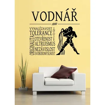 Samolepící dekorace Samolepka na zeď Nápis na stěnu - Vodnář (samolepka na zeď)