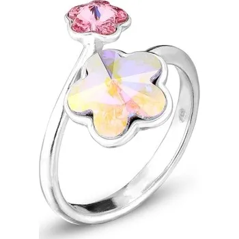 Prsten Prsten se Swarovski Elements květinka AB