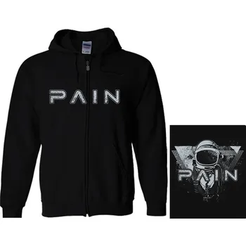 Pánské oblečení mikina s kapucí a zipem Pain