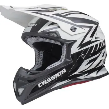 Helma na motorku Cassida Cross Cup bílá/černá
