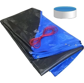 bazénová plachta Zimní plachta na bazén KRUH modro - černá na míru 200g/m2