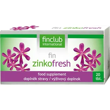 Přírodní produkt FINCLUB fin Zinkofresh 20 tbl.