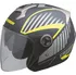 Helma na motorku Cassida Magnum černá/žlutá/šedá, XS