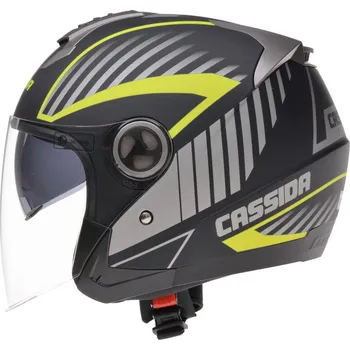 Cassida Magnum černá/žlutá/šedá, XS Helma na motorku Cassida Magnum černá/žlutá/šedá, XS