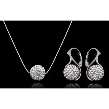 Souprava šperků Lafira stříbrná sada šperků Ball Crystal 1936