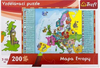 Puzzle Trefl Mapa Evropy 200 dílků