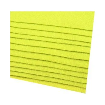 Látková plsť - filc A4 svítivě zelený