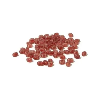 Dětské navlékací korálky Dvoudírkový rokajl červenohnědá žíhaná 10g