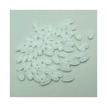 Dětské navlékací korálky Rizo mléčná bílá 4g