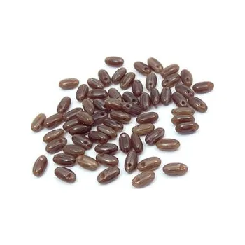 Dětské navlékací korálky Rizo tmavě hnědá žíhaná 4g