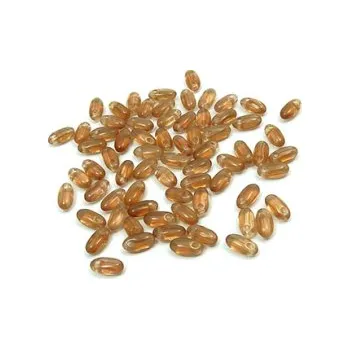 Dětské navlékací korálky Rizo oříšková průhledná 4g