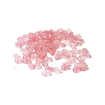 Dětské navlékací korálky Dvoudírkový rokajl růžovofialová průhledná 10g