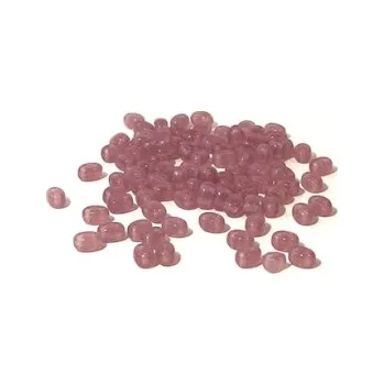 Dětské navlékací korálky Dvoudírkový rokajl světle fialová mléčná 10g