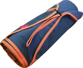 Pikniková deka Aesthetic Softshell šedá s oranžovým lemem 145 x 145 cm