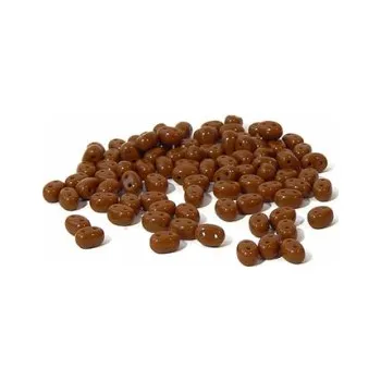 Dětské navlékací korálky Dvoudírkový rokajl hnědá 10g