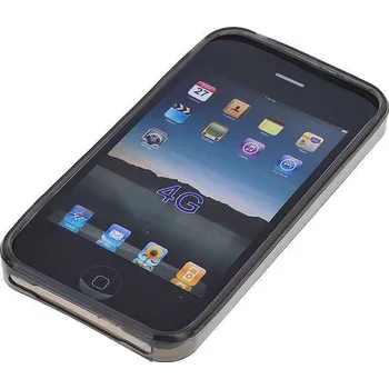 Ochranný silikonový kryt pro Apple iPhone 4 - průsvitně černé