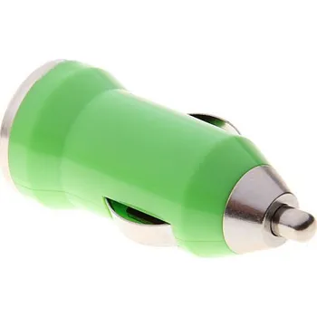 USB napájecí adaptér autonabíječka (zelená)