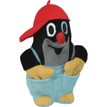 plyšák Moravská Ústředna Brno Krtek s kalhotkami + červená kšiltovka 25 cm