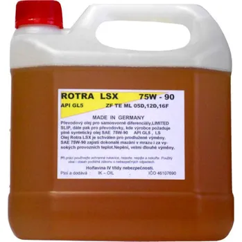 Převodový olej Eni-Agip ROTRA LSX 75W-90, 3L (Syntetický převodový olej)