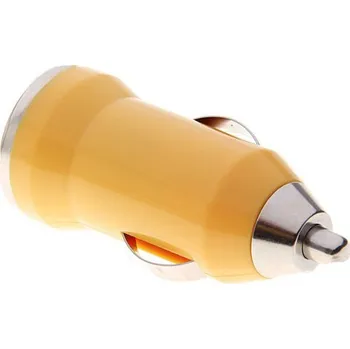 USB napájecí adaptér autonabíječka (žlutá)