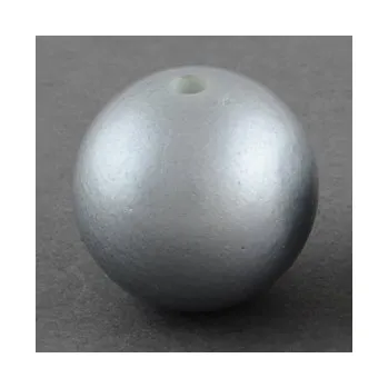 Dětské navlékací korálky Korálek plastový metalický 20mm šedý