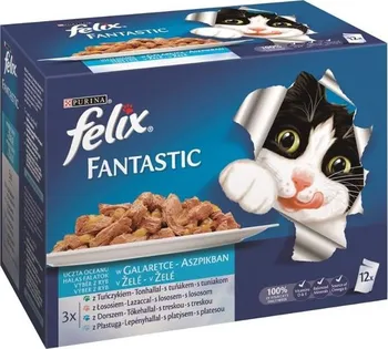 Krmivo pro kočku Felix Fantastic Multipack výběr z ryb v želé