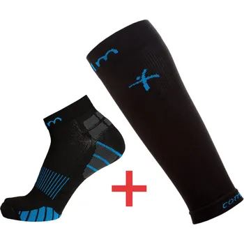 Dámské ponožky COLLM Kompresní set černý, návleky + ponožky Velikost: Ponožky vel. 37-39 + návlek S/M obvod lýtka do 38cm,výška do 168cm