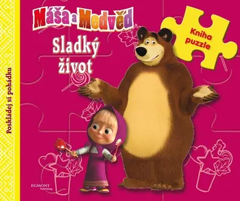 Leporelo Máša a medvěd: Sladký život kniha s puzzle - Animaccord