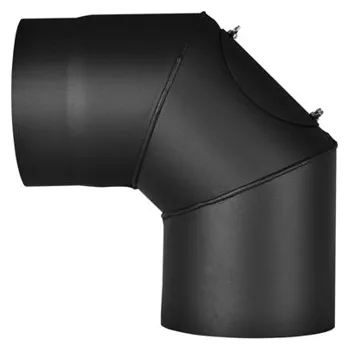 Kouřovod Ametaltop Koleno kouřové s čistícím otvorem 120/90/1,5 mm