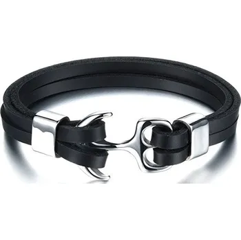 Náramek Troli Leather SW-BL073 černý