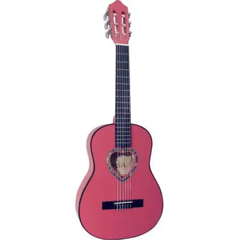 Klasická kytara Dětská kytara 1/4 růžová s příslušenstvím (MSA)