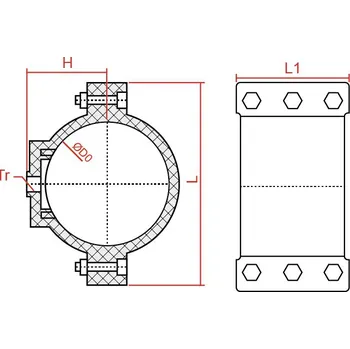 PVC tvarovka - Navrtávací díl, 90x3/4"mm