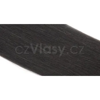 Příčesek czVlasy.cz Asijské vlasy na metodu TAPEX odstín 1B Délka: 40 cm, Hmotnost: 30 g, REMY kvalita