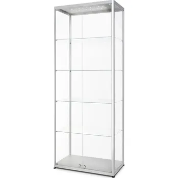 Skleněná produkt. vitrína VR2 - 800x2000x400mm, 2-křídlé dveře, LED osvětlení