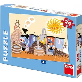 puzzle pro nejmenší Dino Veselá mašinka v depu 24 dílků