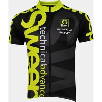 cyklistický dres Cyklistický dres Sweep CLASIC D021 black/yellow fluo Varianta: L