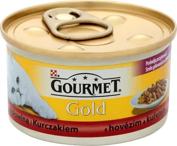 Krmivo pro kočku Purina Gourmet Gold konzerva hovězí/kuře 85 g