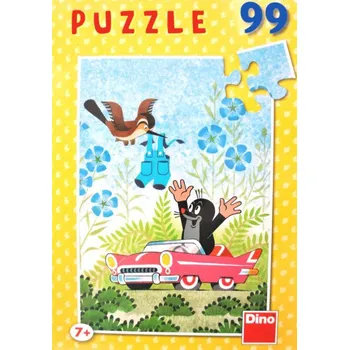 Puzzle Dino Krteček a autíčko 99 dílků