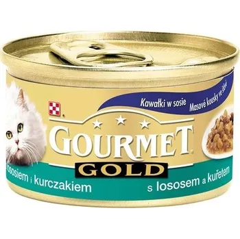 Pro kočku Purina Gourmet Gold konzerva losos/kuře