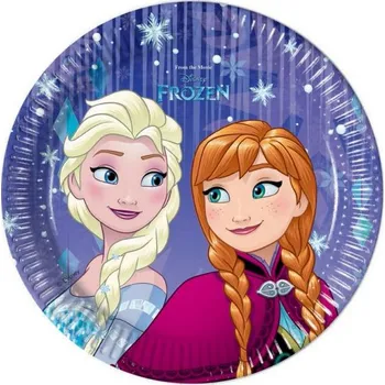 Party nádobí Procos talíř papírový 23 cm Frozen - Ledové království 8 ks
