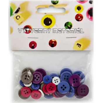 Creatoys barevné plastové knoflíky mix 48 ks