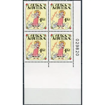 Poštovní známka Česká pošta (1997) č. 139 ** - ČR - 4-bl - Srdečné blahopřání - Č.A.