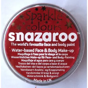 Výtvarná barva Snazaroo třpytivá barva na obličej 18 ml. - Červená