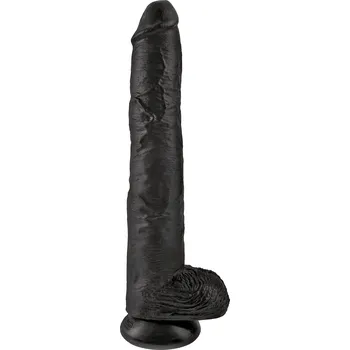 Dildo Pipedream King Cock 14" Cock with Balls Černá