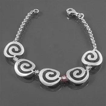 Náramek Zlatnictví U Kostela Stříbrný dámský náramek spirálky AUS10428 182588921