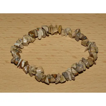 Drahý kámen Jaspis obrázkový - Náramek - tromlované kameny - knt15