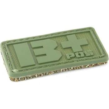 Nášivka EmersonGear PVC 3D nášivka s krevní skupinou B+ - zelená