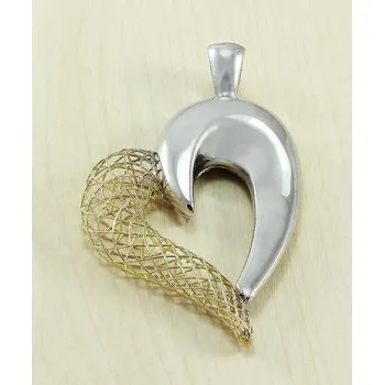 Přívěsek Zlatnictví U Kostela Zlatý dámský přívěsek dvoubarevné srdíčko 01514 182588457